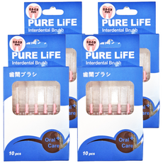 PuRE LiFE 寶淨 纖柔護齒牙間刷 粉紅色 (0.8-0.9mm) V-03, 10支, 4包