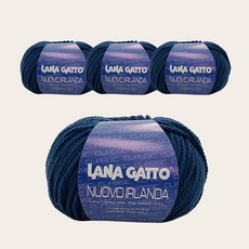 라나가또 누우보 순모 아일랜드 퓨어울 뜨개실 4p, 12959 로얄블루