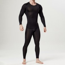 Defender 男款機能性運動內層衣 長袖九分褲 上下身套組