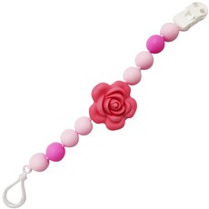 아가프라 실리콘 노리개홀더, 플라워핑크, 1개