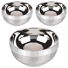 小麥購物 不鏽鋼雙層防燙碗 Y498 中 115g, Y498, 3個