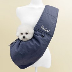 PETSLAND 寵物外出斜背包, 深藍色