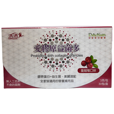 生達活沛 愛膠原益菌多 蔓越莓 30包, 3g, 1組