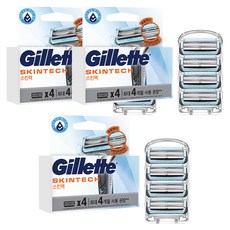 Gillette 吉列 SkinGuard紳適系列刮鬍刀頭, 4入, 3組