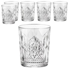 Bormioli Rocco Stone雕花威士忌杯 390ml, 6個