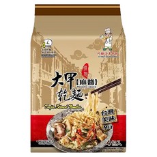 大甲佳旭 大甲麻醬乾麵 Set 4包 嚴選高級小麥麵粉 非油炸麵條 無添加防腐劑