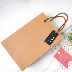 포포팬시 무지 크라프트 쇼핑백, 10개