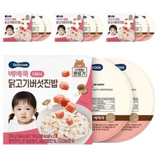 베베쿡 완료기 닭고기버섯진밥 실온이유식 2p, 혼합맛(닭고기/버섯), 220g, 4개