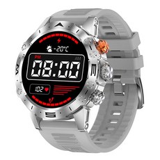 MIVSEN 心率運動手錶 MT43PRO 銀色 1個, 47mm, 藍牙, 1入