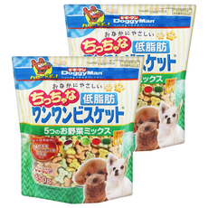 DoggyMan 多格漫 低脂綜合迷你餅乾 犬用, 5種野菜, 450g, 2包