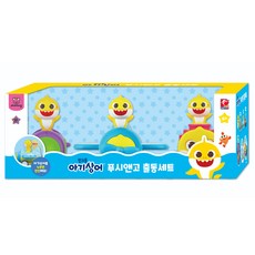 碰碰狐小鯊魚推和走動作玩具套裝, 黃色+藍色+粉色, 1組