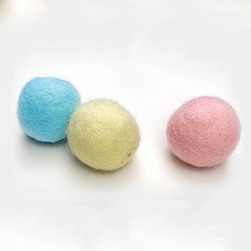 DING DONG PET 貓咪聲音玩具球 3件組, 黃色+藍色+粉色, 1組