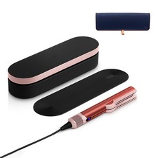 다이슨 에어스트레이트 스트레이트너 + 여행용 파우치 세트, 스트로베리 브론즈 + 블러시 핑크(스트레이트너), 단일 색상(파우치), 560897-01