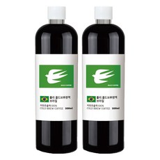 룰리커피 더치커피 콜드브루 커피 원액 브라질, 2개, 1개입, 500ml