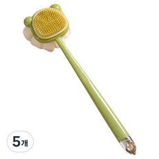 원이네 듀얼클린 양면 샤워 브러시 실리콘, 그린, 5개, 1개입