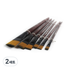 扁平油漆刷6件組 棕色, 6種, 2套