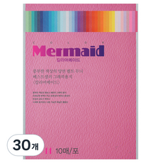 두성 칼라 머메이드지 178g W06 진분홍색, 30개