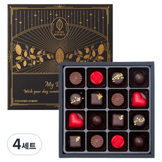 카카오리퍼블릭 넛티플레져 초콜릿 16구 선물 세트 160g, 4세트