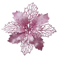 亮蔥聖誕紅吊飾 4個, 1組