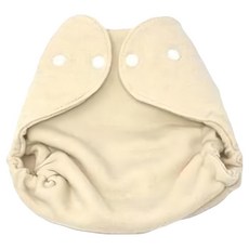 Babee Greens 美麗諾羊毛前扣尿布兜 雙層100%美麗諾羊毛 (通過Oeko-Tex100%認證), 1件, 原色