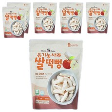 맛있는풍경 유기농 사과 쌀떡뻥, 사과맛, 25g, 6개