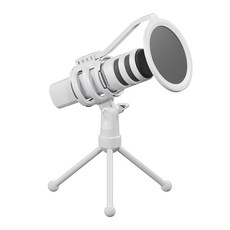 MATA STUDIO C10廣播用錄音用USB支架電容麥克風, C10, 白色