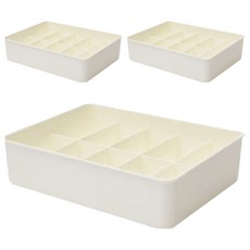 올리브엣 프리미엄 칸칸이 정리함 10칸, 화이트, 3개