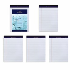 標準 Legal Pad A4, 白色, 50張, 5個