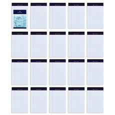 標準A5法律便條紙 50張, 白色, 20件, 20個