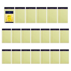 스탠다드온헤리티지 리갈패드 A5, YELLOW, 50매, 20개