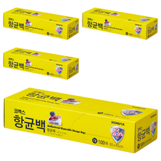 코멕스 항균 비닐백 대 30 x 45cm, 단일사이즈, 100개, 4개