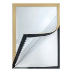 A4磁吸雙層文件資料公告展示貼 23.8 x 32.5cm, 金色, 1個