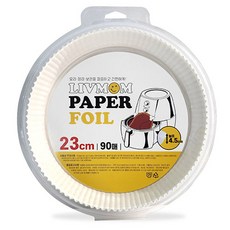LIV MOM 氣炸鍋圓形盤狀烘焙紙 90入, 1個