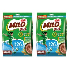 MILO 美祿 巧克力麥芽飲品 減糖配方 減糖26% 小分子大麥 優質蛋白, 25g, 14包, 2袋