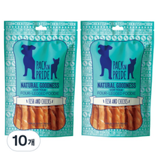 팩앤프라이드 강아지 대구치킨 트위스트, 닭가슴살, 85g, 10개