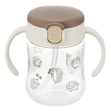 Richell 利其爾 T.L.I同萌 SD 200ml 兒童吸管杯 防漏設計 適用於室內戶外, 刺蝟, 1個