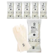 모스트픽 끈질긴 니트릴 고무장갑, 화이트, 소(S), 6개