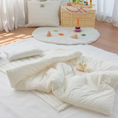 Yesbedding 韓國產幼稚園用40支棉質柔軟午睡枕墊被+鋪棉枕芯組, 混色