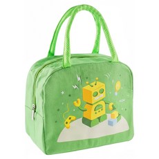 KOM 夢想系列 兒童保溫餐袋, 機器人 綠色, 1個