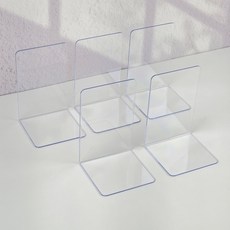 모두템 L형 책 지지대 북엔드, 투명