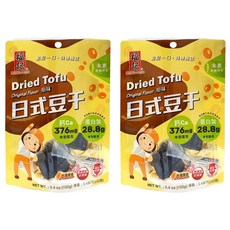 福記 日式素豆干 原味, 非基因改造黃豆製造, 純素休閒零嘴, 152g, 2袋