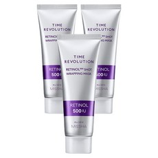 미샤 타임 레볼루션 레티놀 500샷 랩핑 마스크, 3개, 1개입