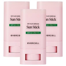 에버셀 유브이 멀티 디펜스 선 스틱 SPF50+ PA++++, 18ml, 3개