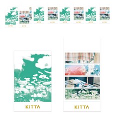 KING JIM HITOTOKI KITTA 隨身攜帶和紙膠帶 KIT066，10張x4設計, KIT006, 6包