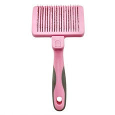 梳芙 寵物用易潔伸縮針梳 M, 粉色, 1支