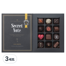 꼬모쎔쁘레 시크릿노트 수제초콜릿 12종 세트, 108g, 3세트