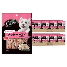 Cesar 西莎 點心系列 狗零食, 低脂雞胸培根切片口味, 80g, 72包