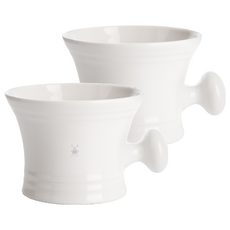 騾子剃須杯瓷剃須刀配件白色, 1入, 2個