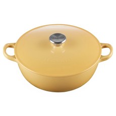 LE CREUSET 媽咪鐵鍋 鋼頭, 1個, 24cm, 溫桲黃