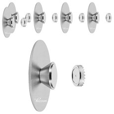 BIZON 簡約肥皂架, 不鏽鋼原色, 6個